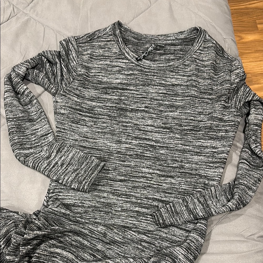 Gray Long Sleeve maxi dress